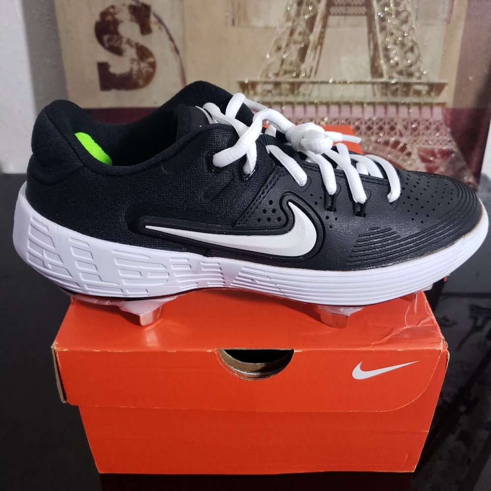 💯NEW Nike Zoom Hyperdiamond 3  Women's • Black/White/Black💯Original💯 - Picture 2 of 6